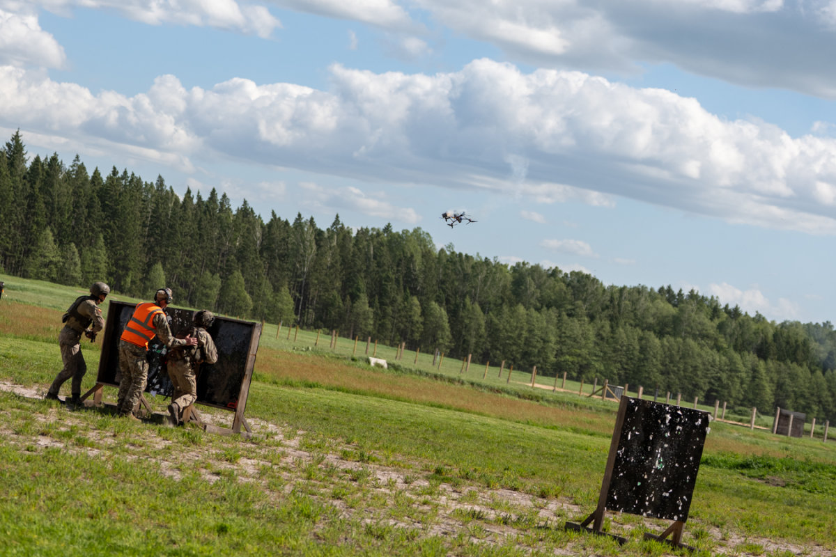 Soldiers at a drone warfare demonstration. Photo: Lithuanian Armed Forces